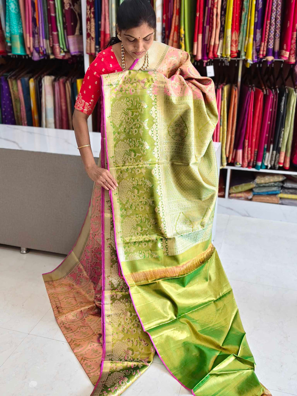 Pure kanchi pattu saree (silk mark certified)