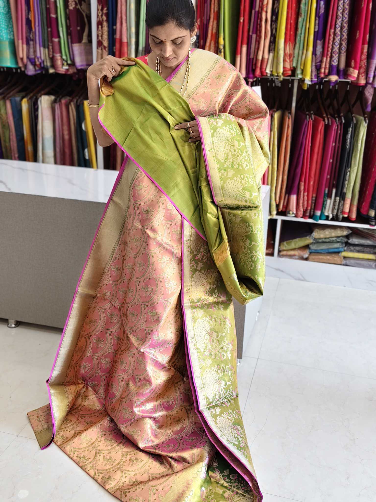 Pure kanchi pattu saree (silk mark certified)