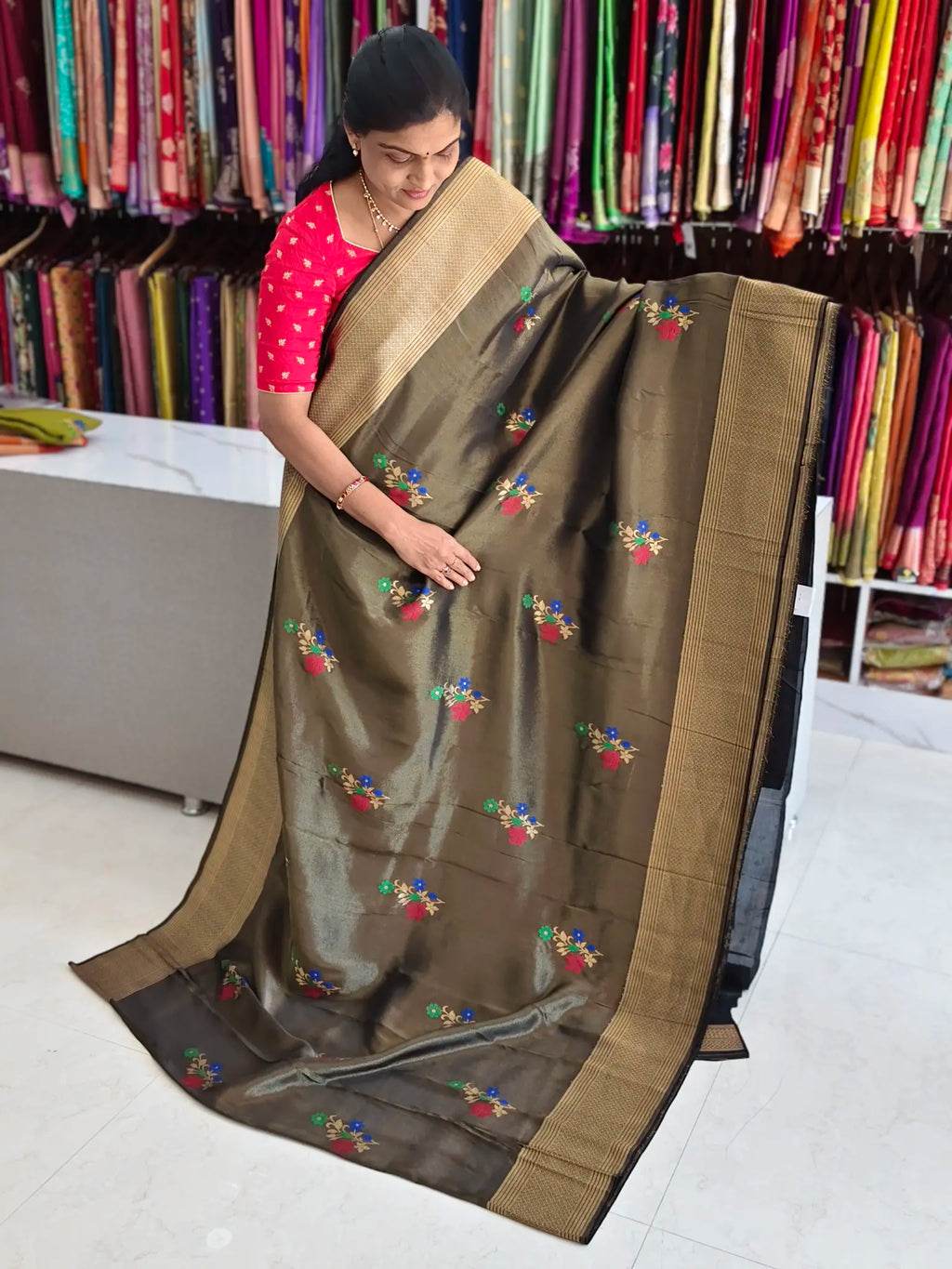 Tissue georgette saree