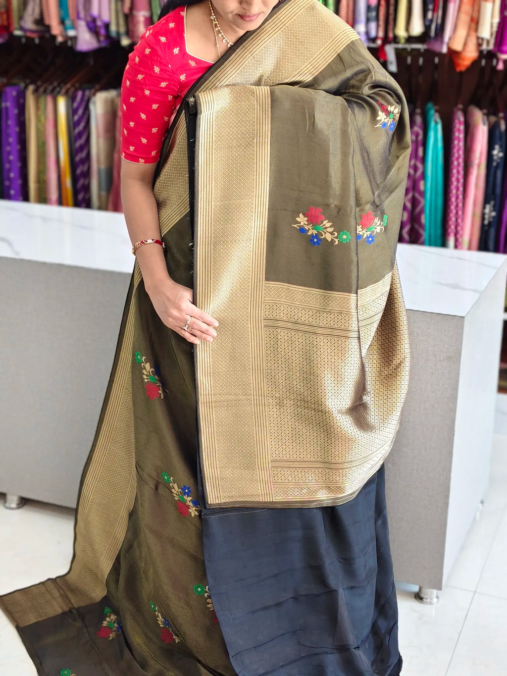 Tissue georgette saree