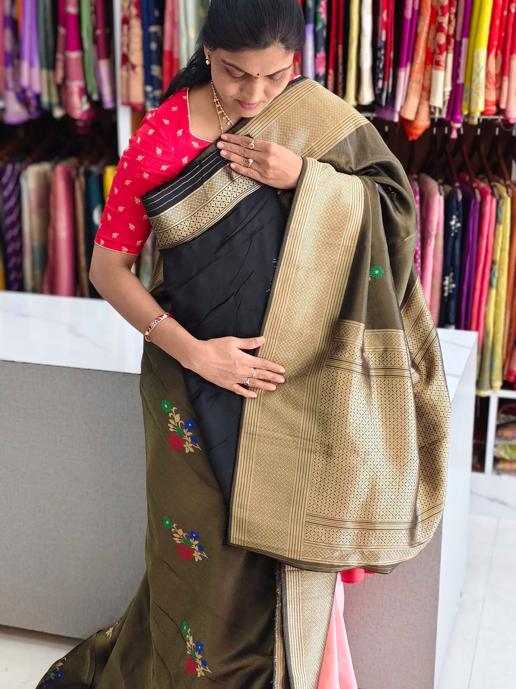 Tissue georgette saree