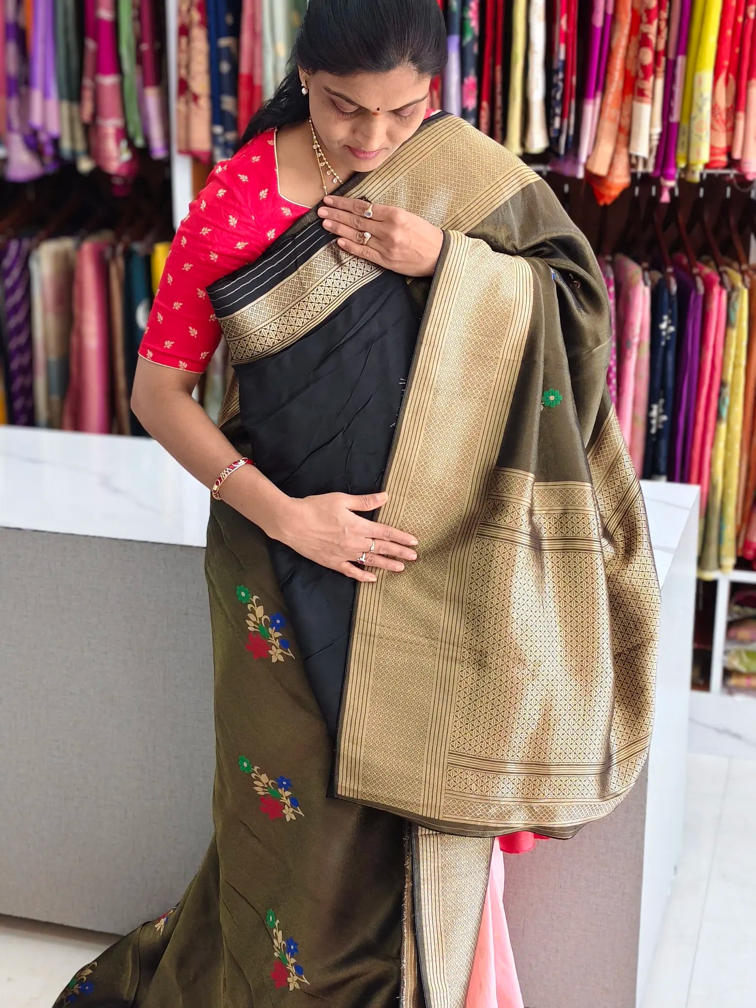 Tissue georgette saree