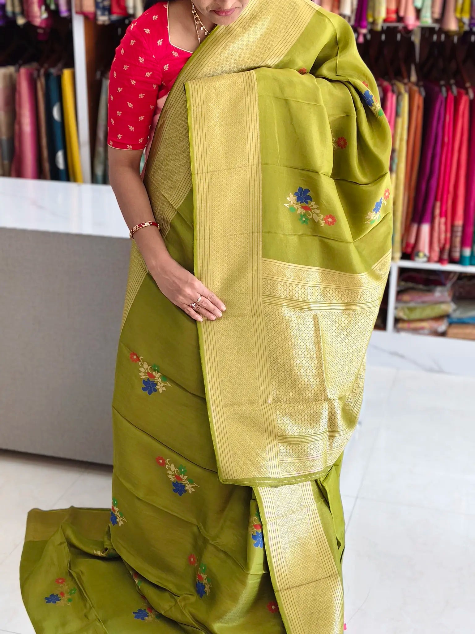 Tissue georgette saree
