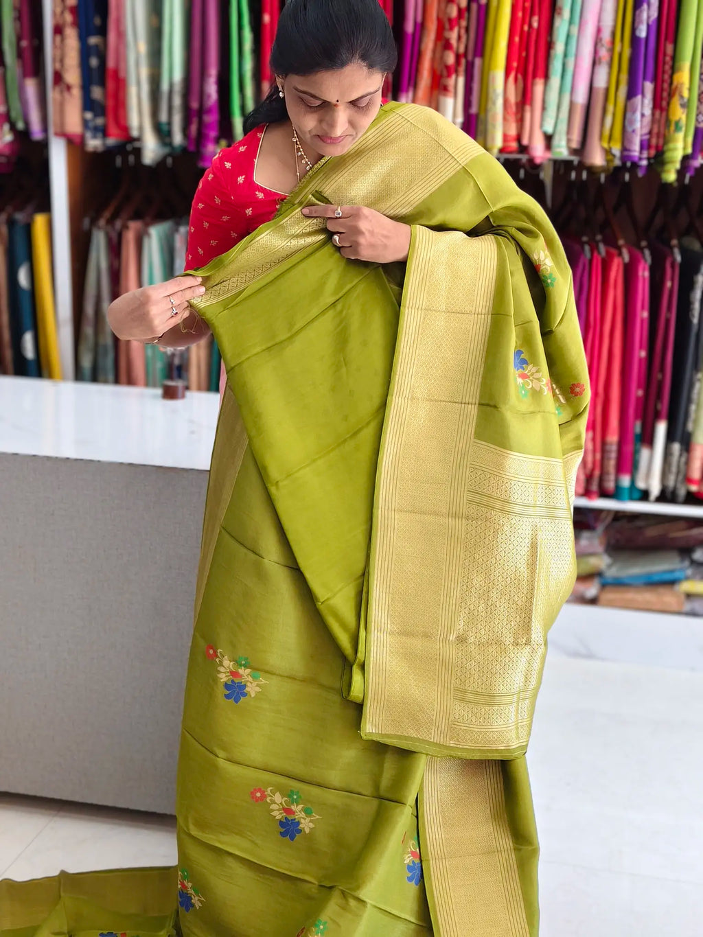 Tissue georgette saree