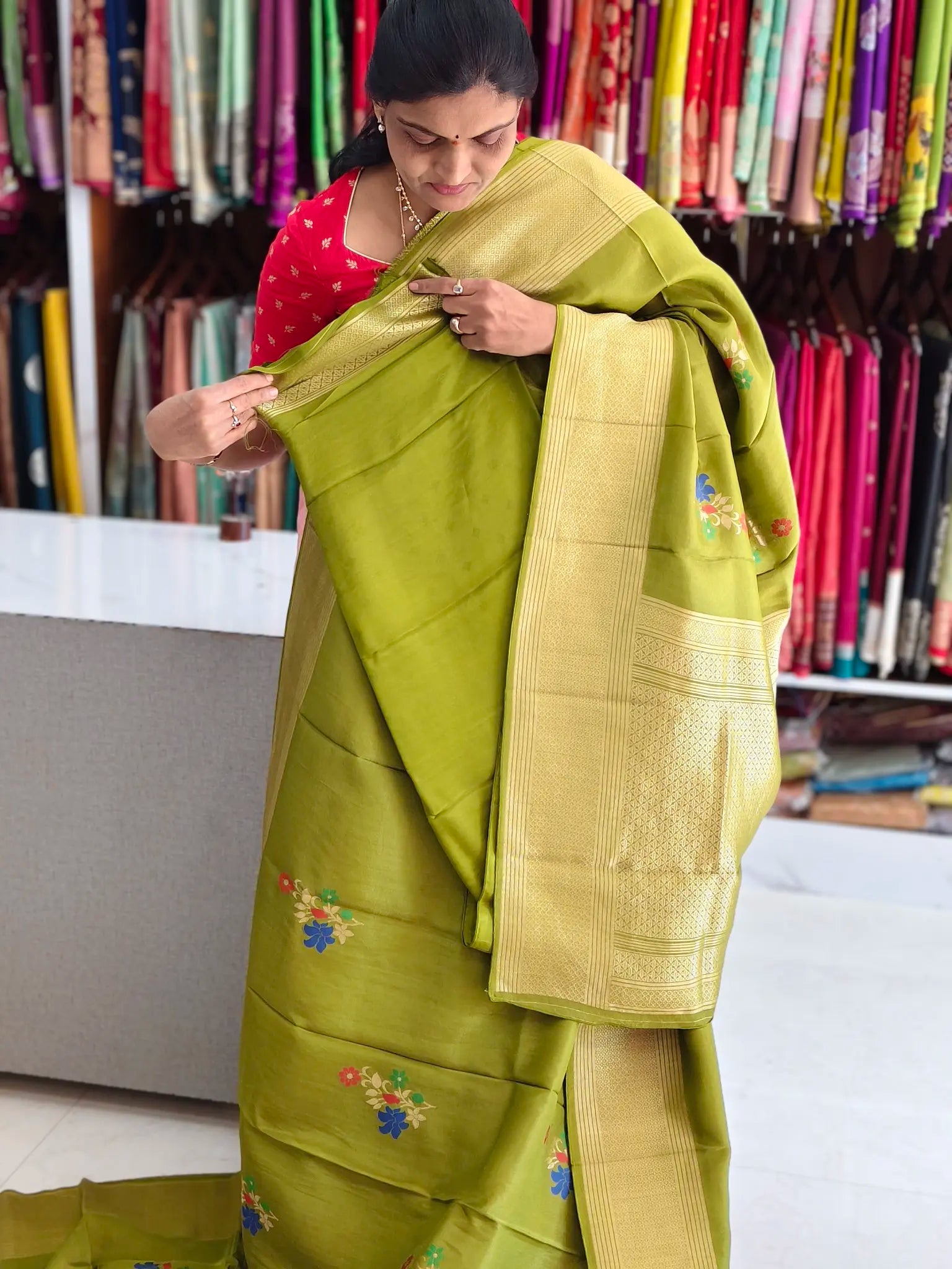 Tissue georgette saree