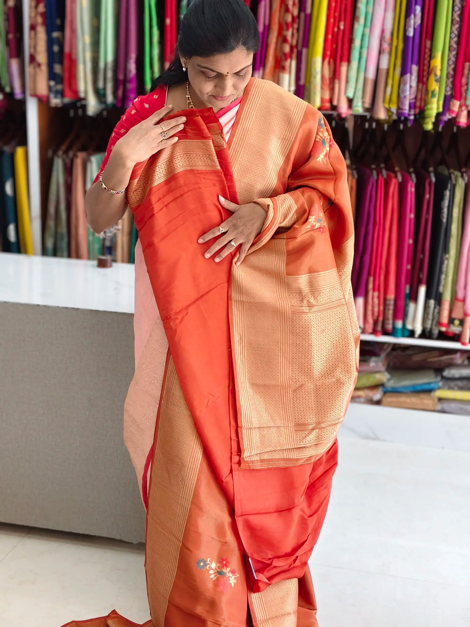 Tissue georgette saree