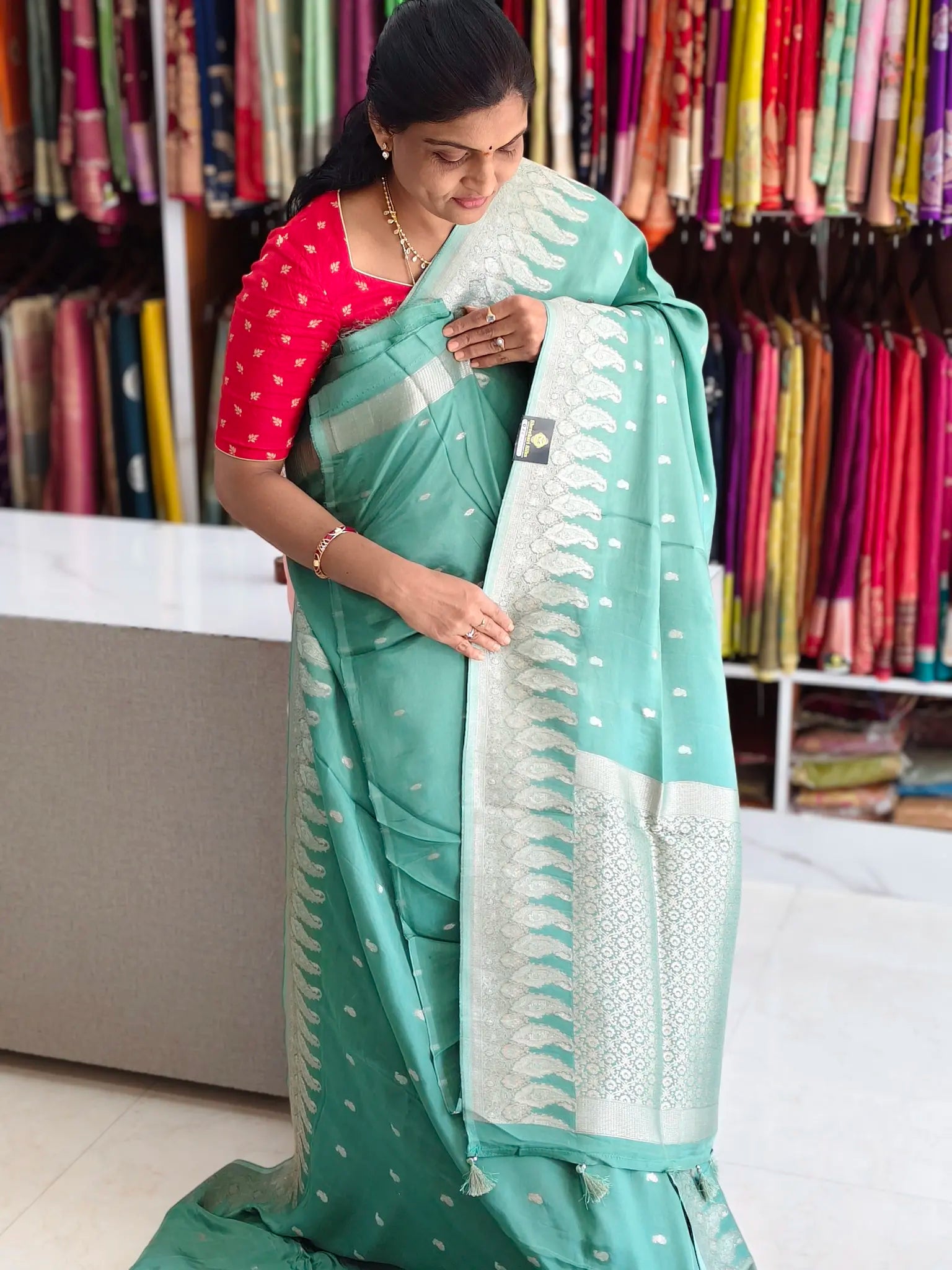 Mushru silk Mango border