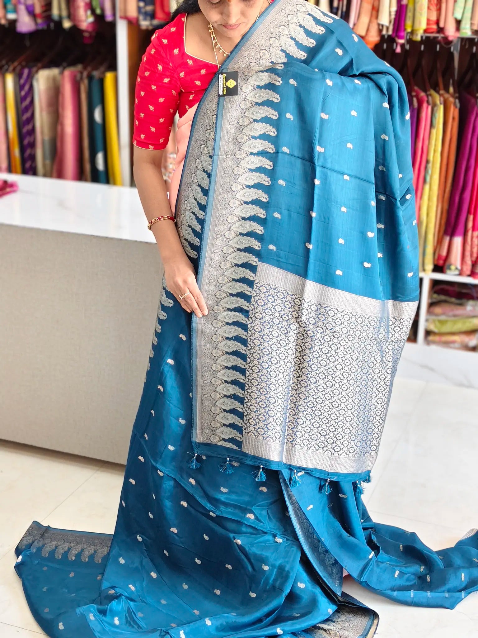 Mushru silk Mango border