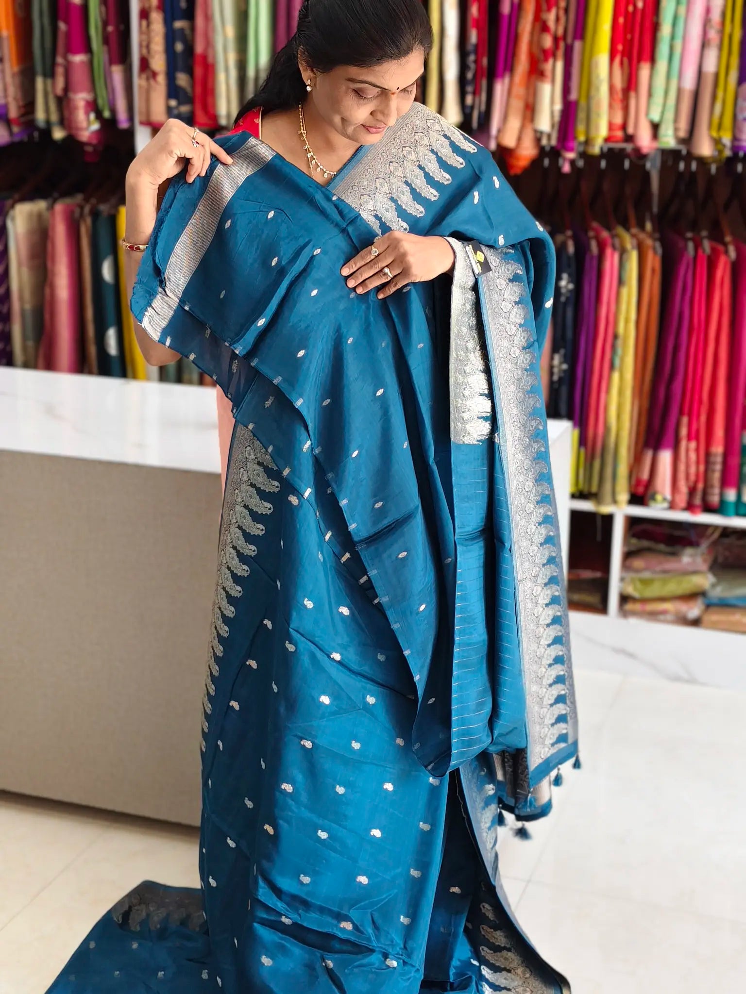 Mushru silk Mango border