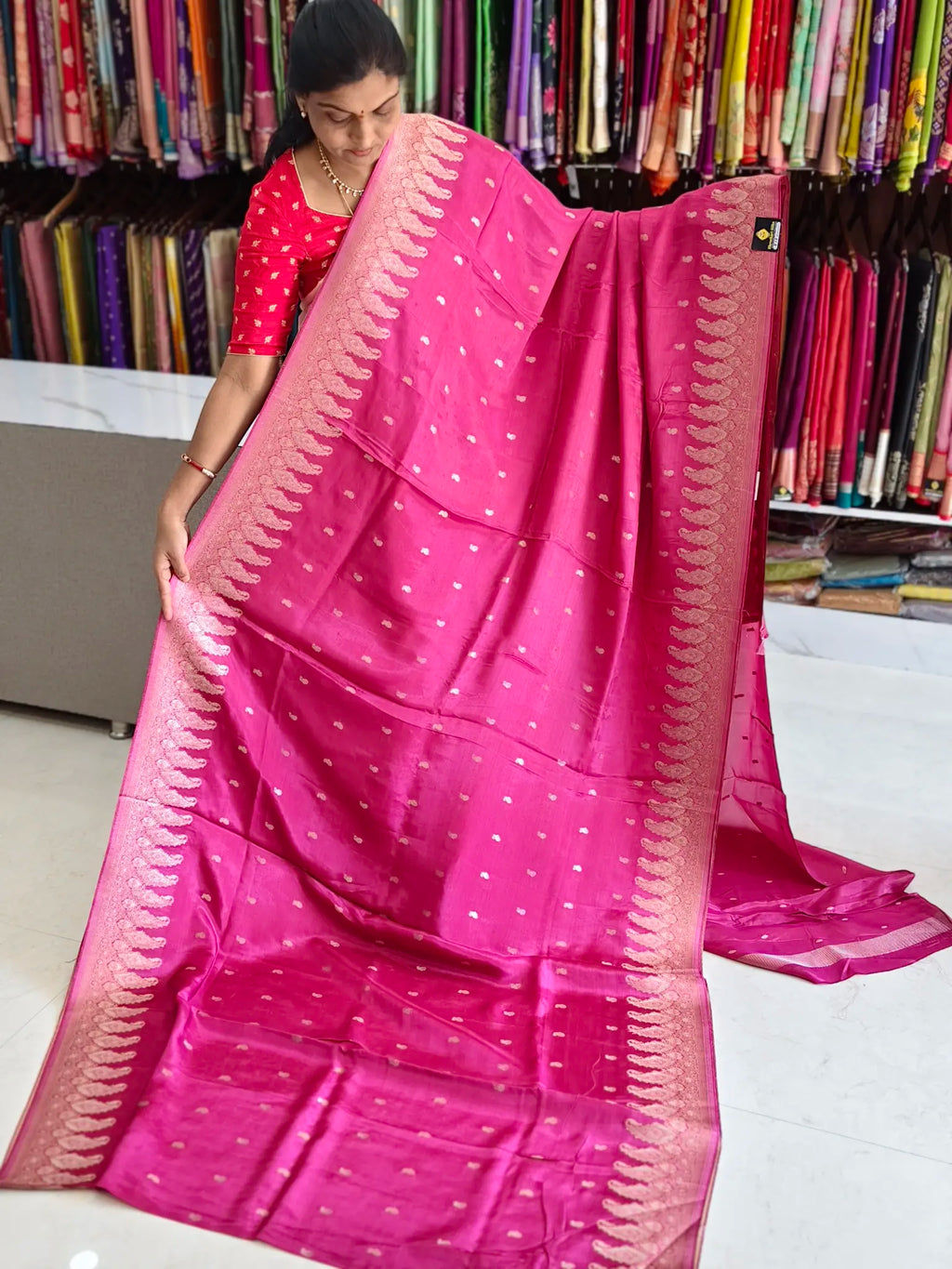 Mushru silk Mango border