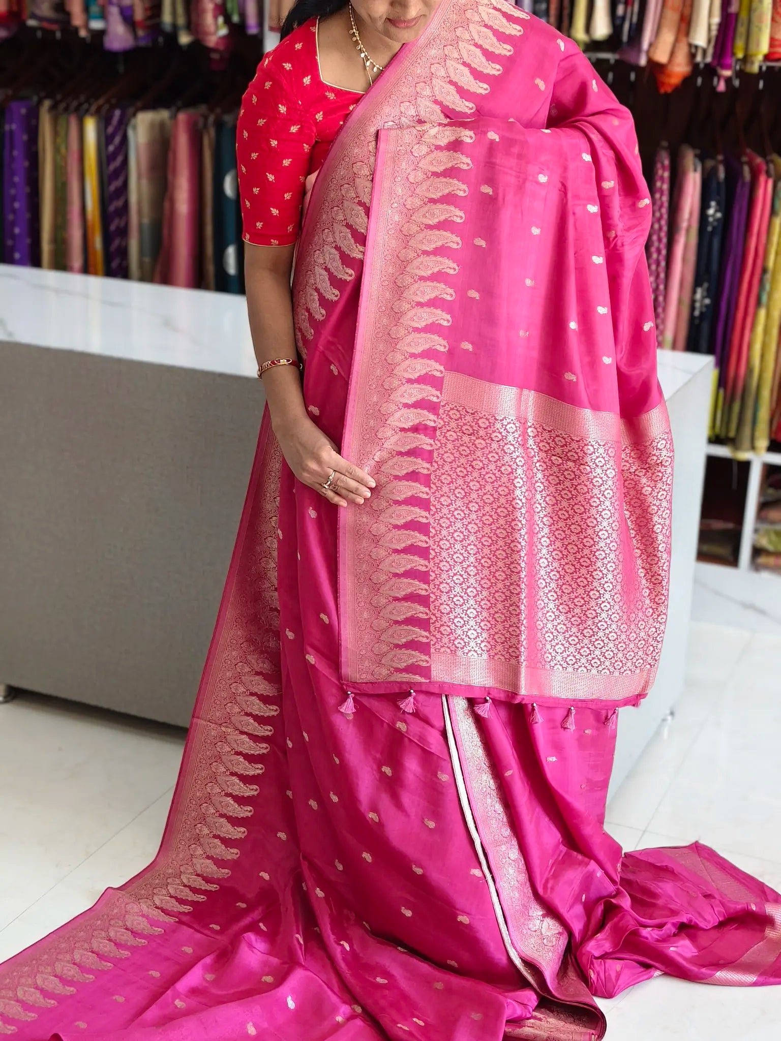 Mushru silk Mango border