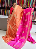 Tussar saree half & half colour