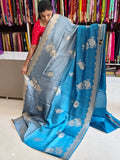 Tussar saree half & half colour