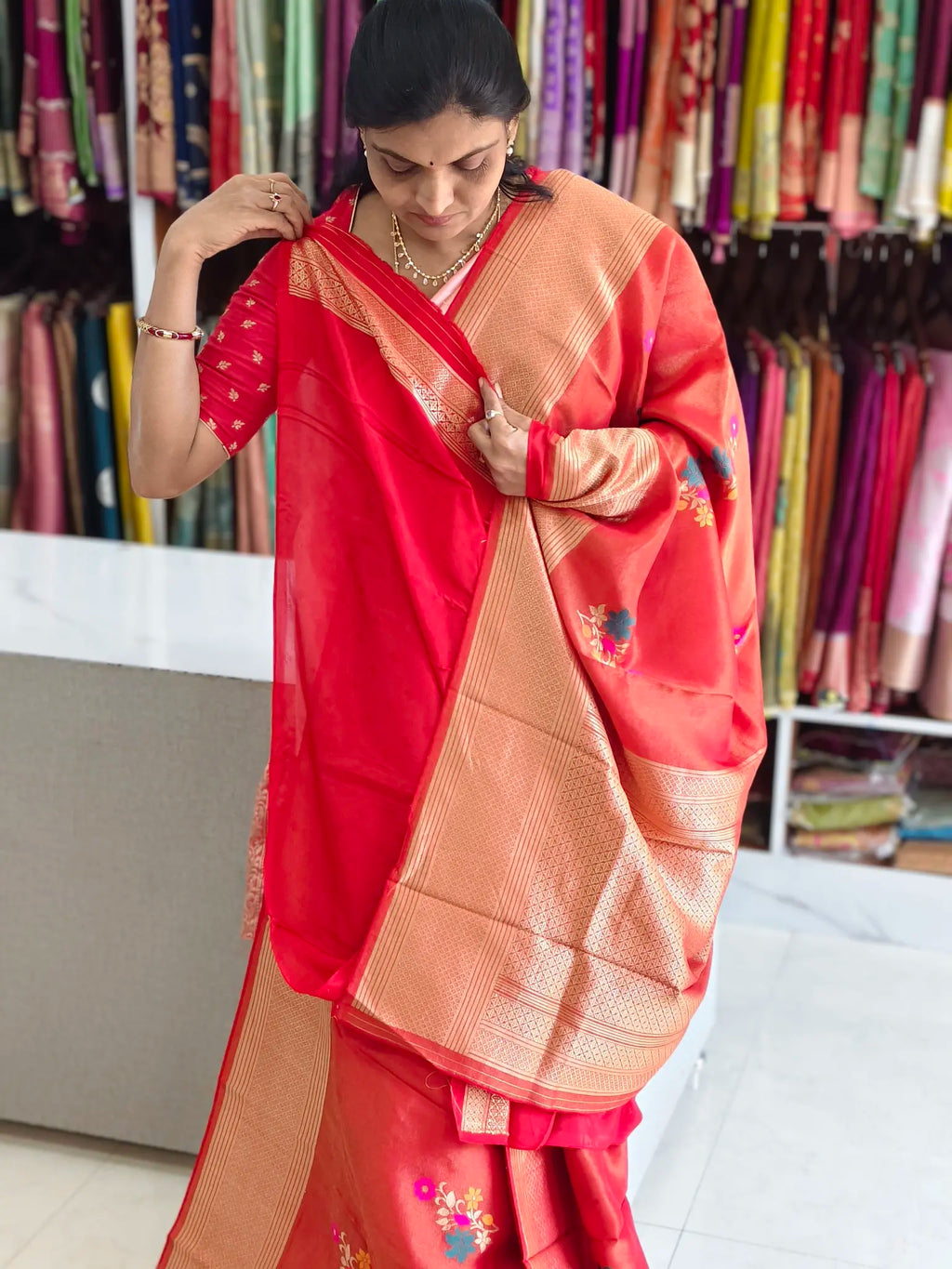 Tissue georgette saree