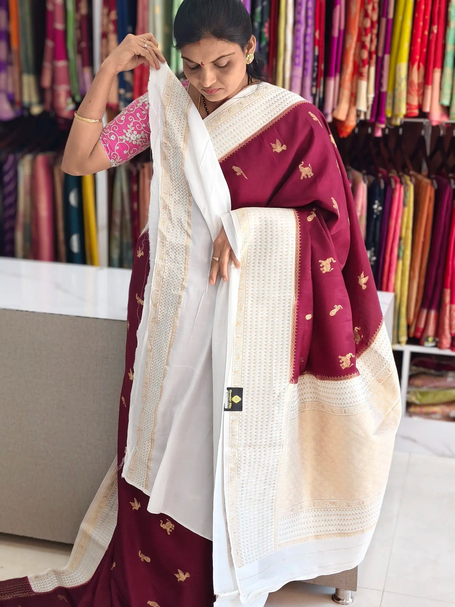 Tussar Banarasi saree