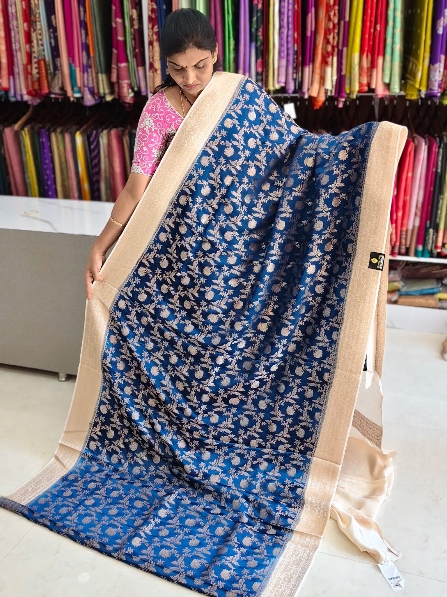 Satin Banarasi saree