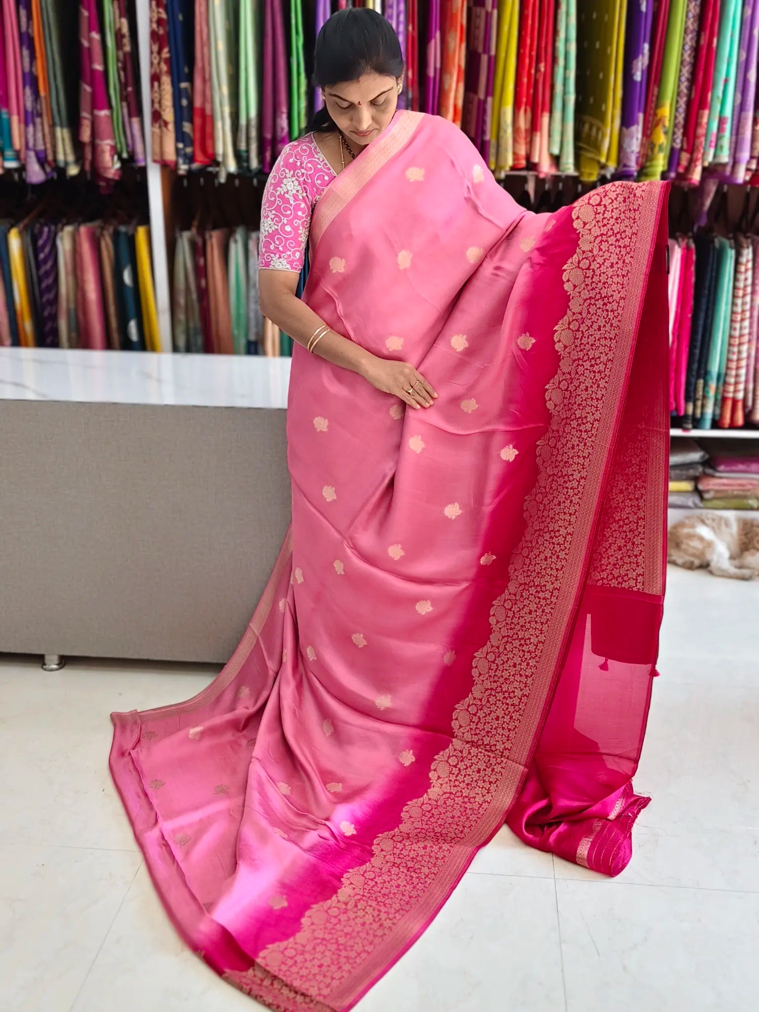 Viscose georgette saree