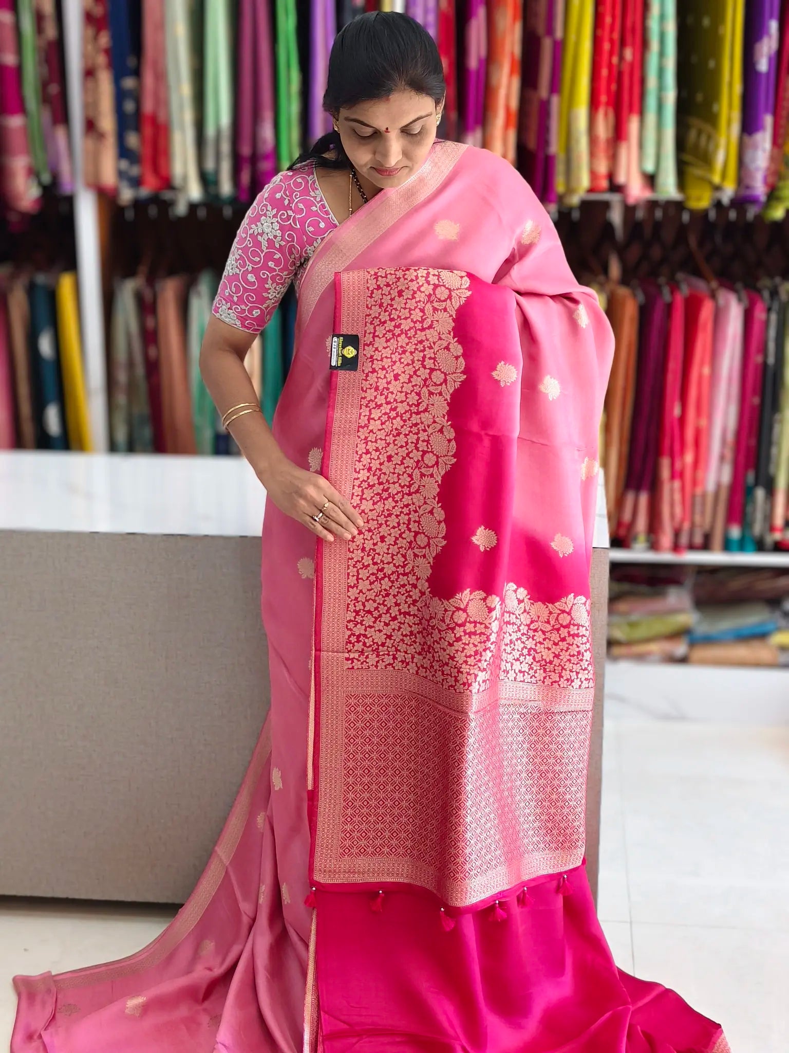 Viscose georgette saree