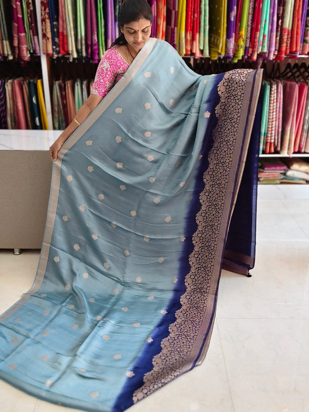 Viscose georgette saree