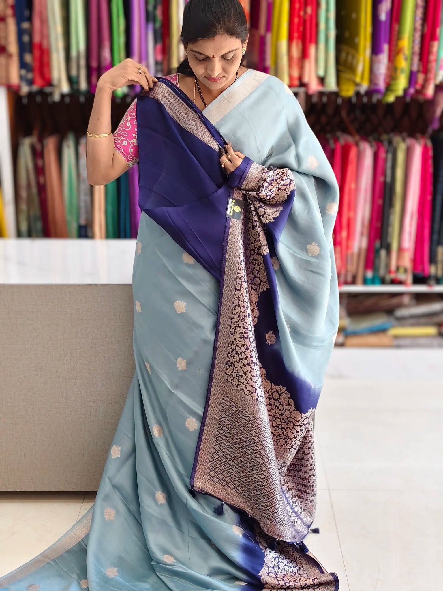 Viscose georgette saree