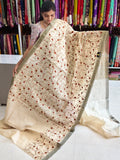 Tissue kota embroidery work saree