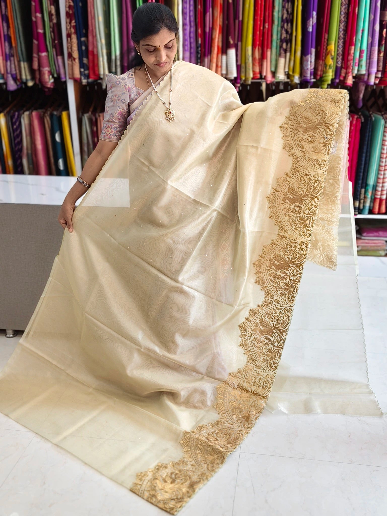 Tissue Kora saree