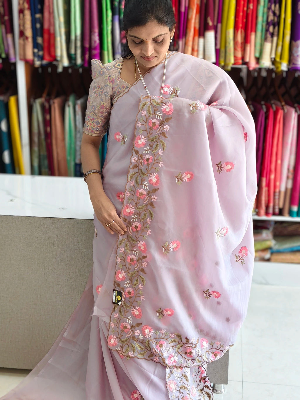 Soft organza saree