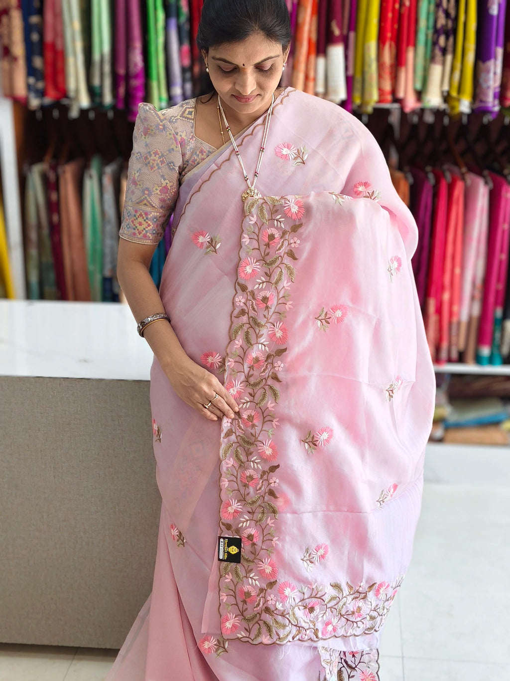 Soft organza saree