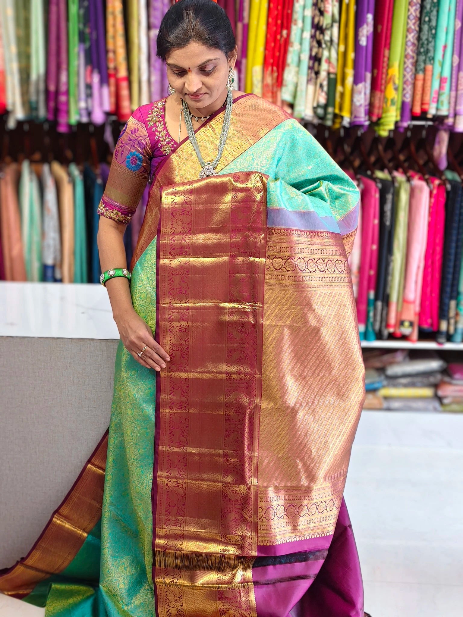 Pure kanchi pattu saree (silk mark certified)