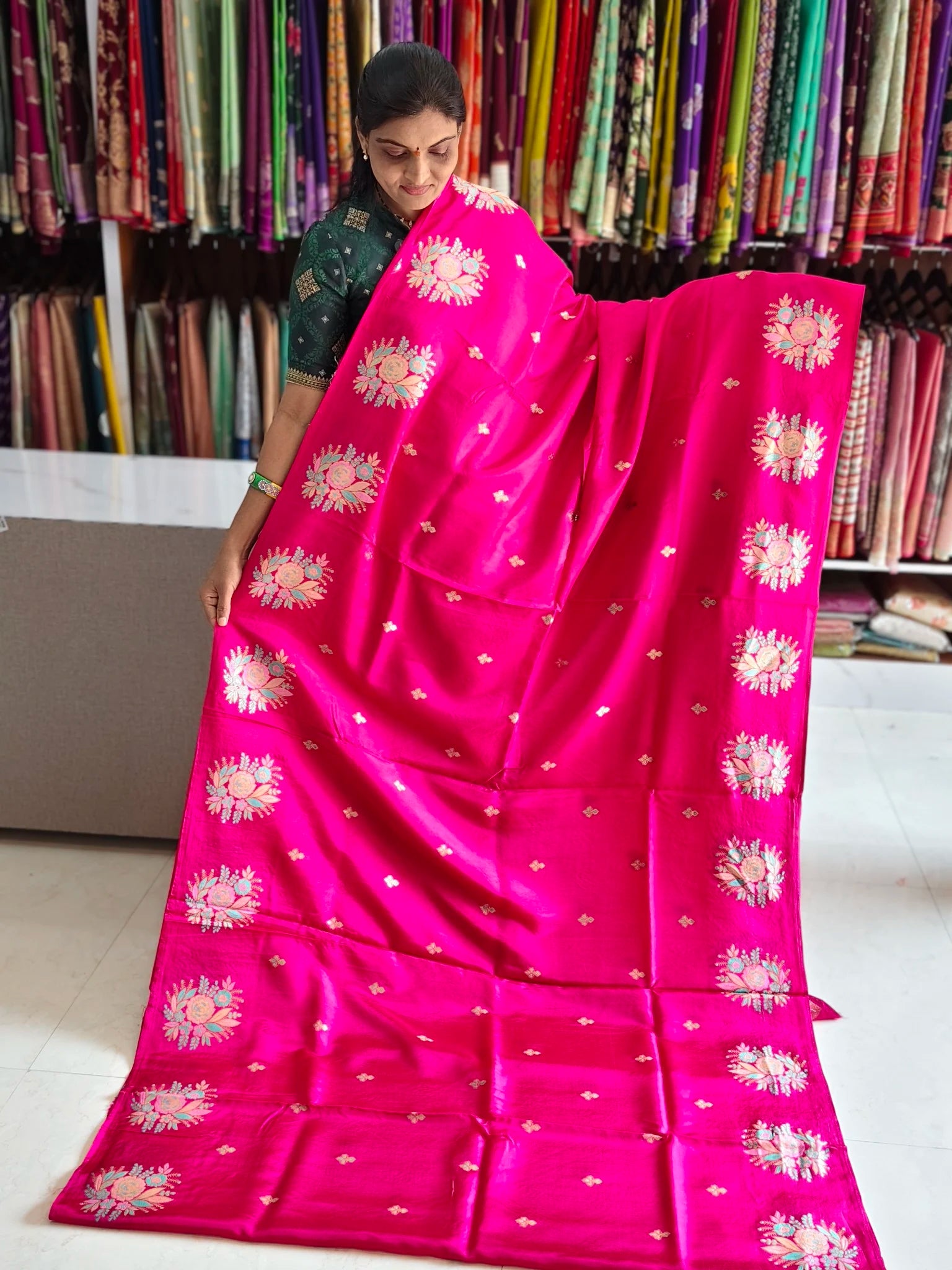 Tussar georgette saree