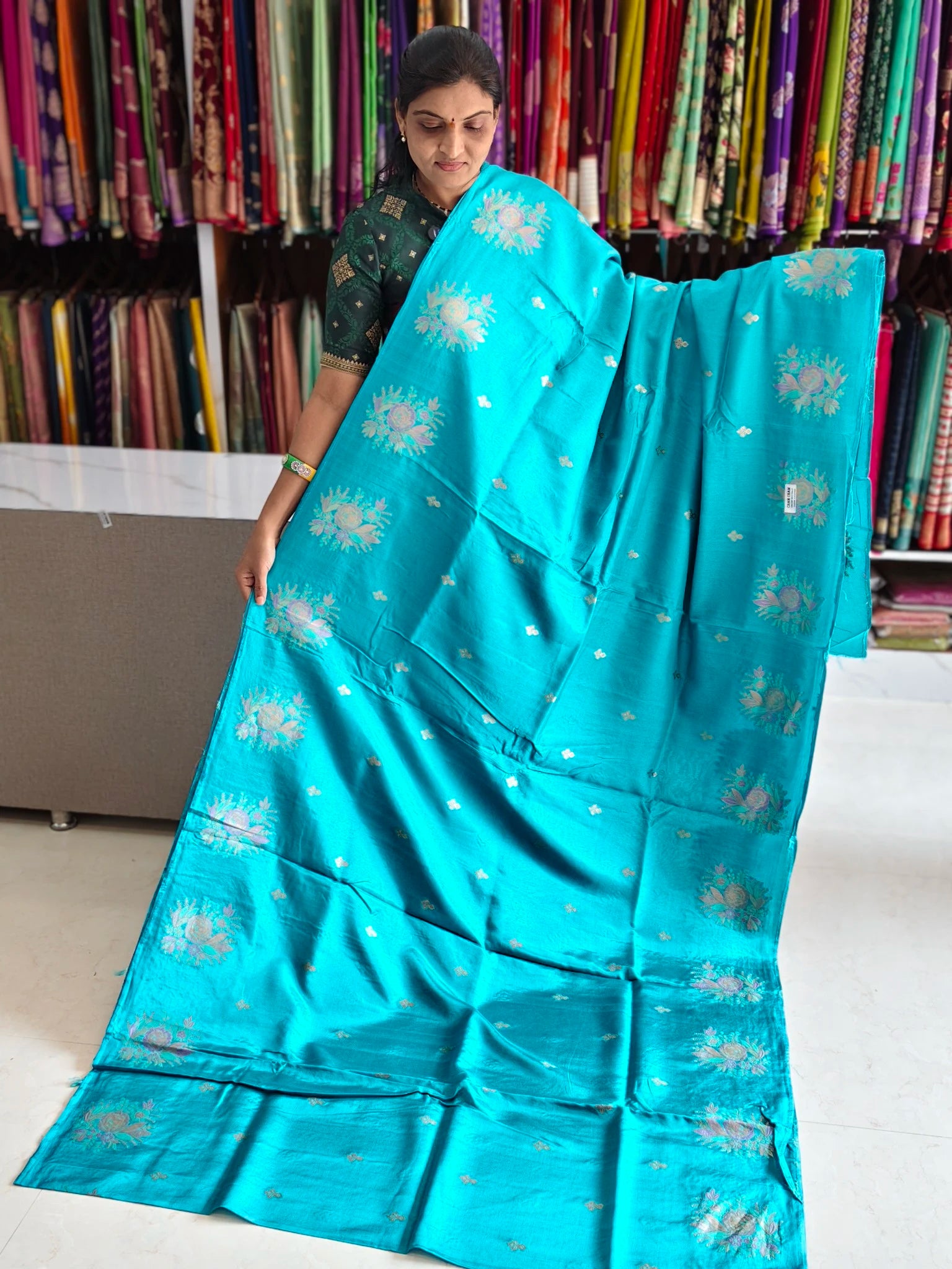 Tussar georgette saree
