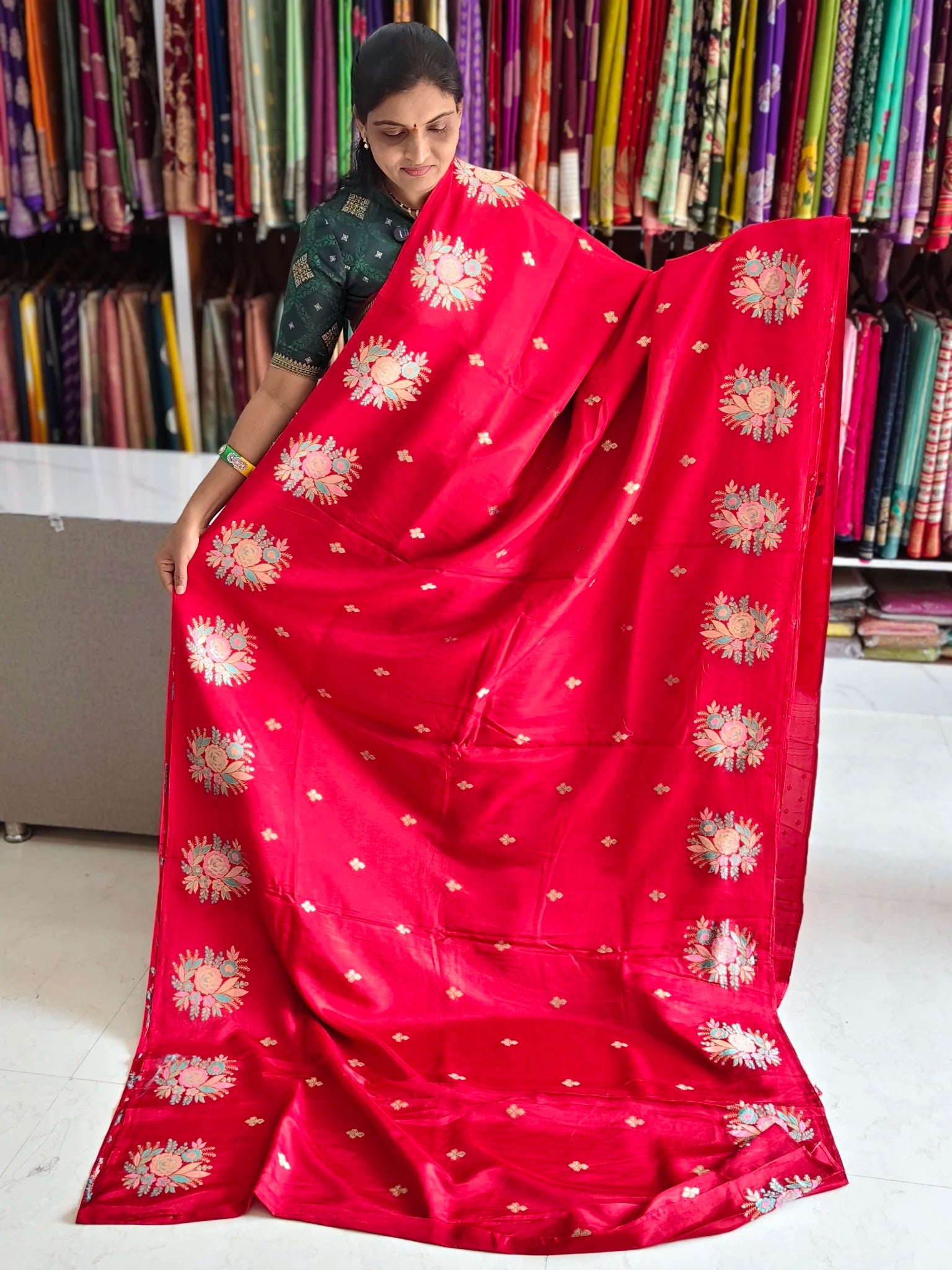 Tussar georgette saree