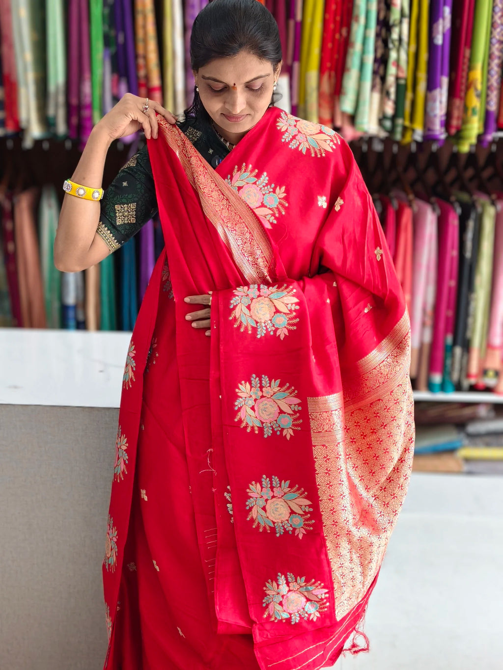 Tussar georgette saree