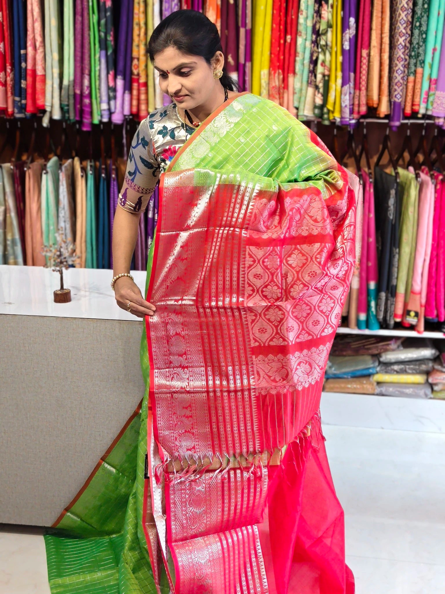 Handloom Mangalagiri pattu