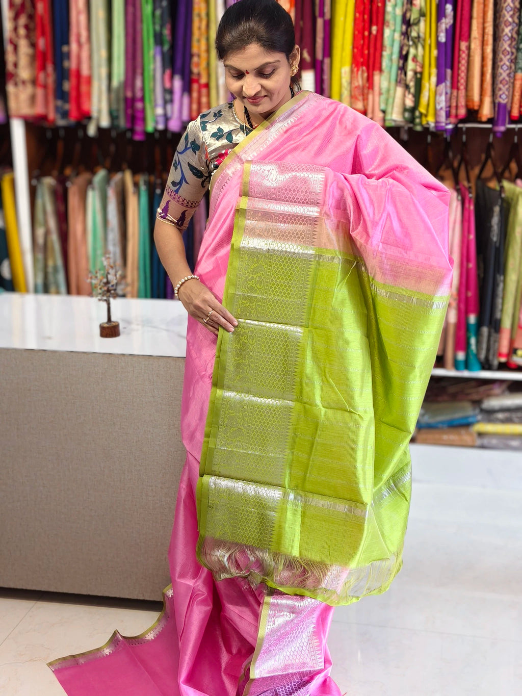 Handloom Mangalagiri pattu