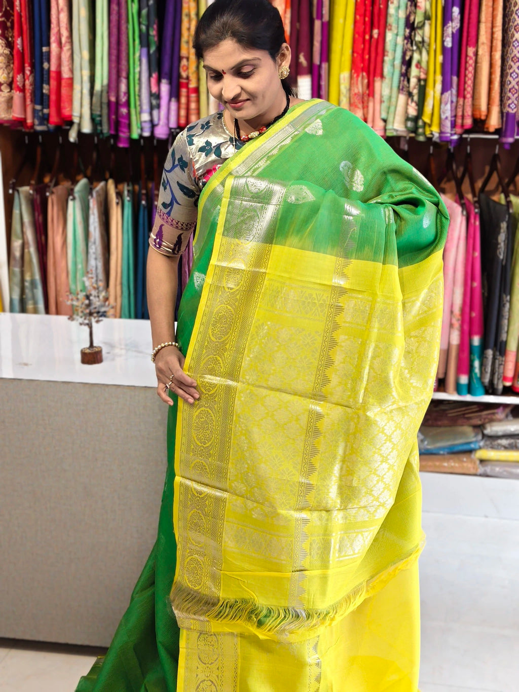 Handloom Mangalagiri pattu