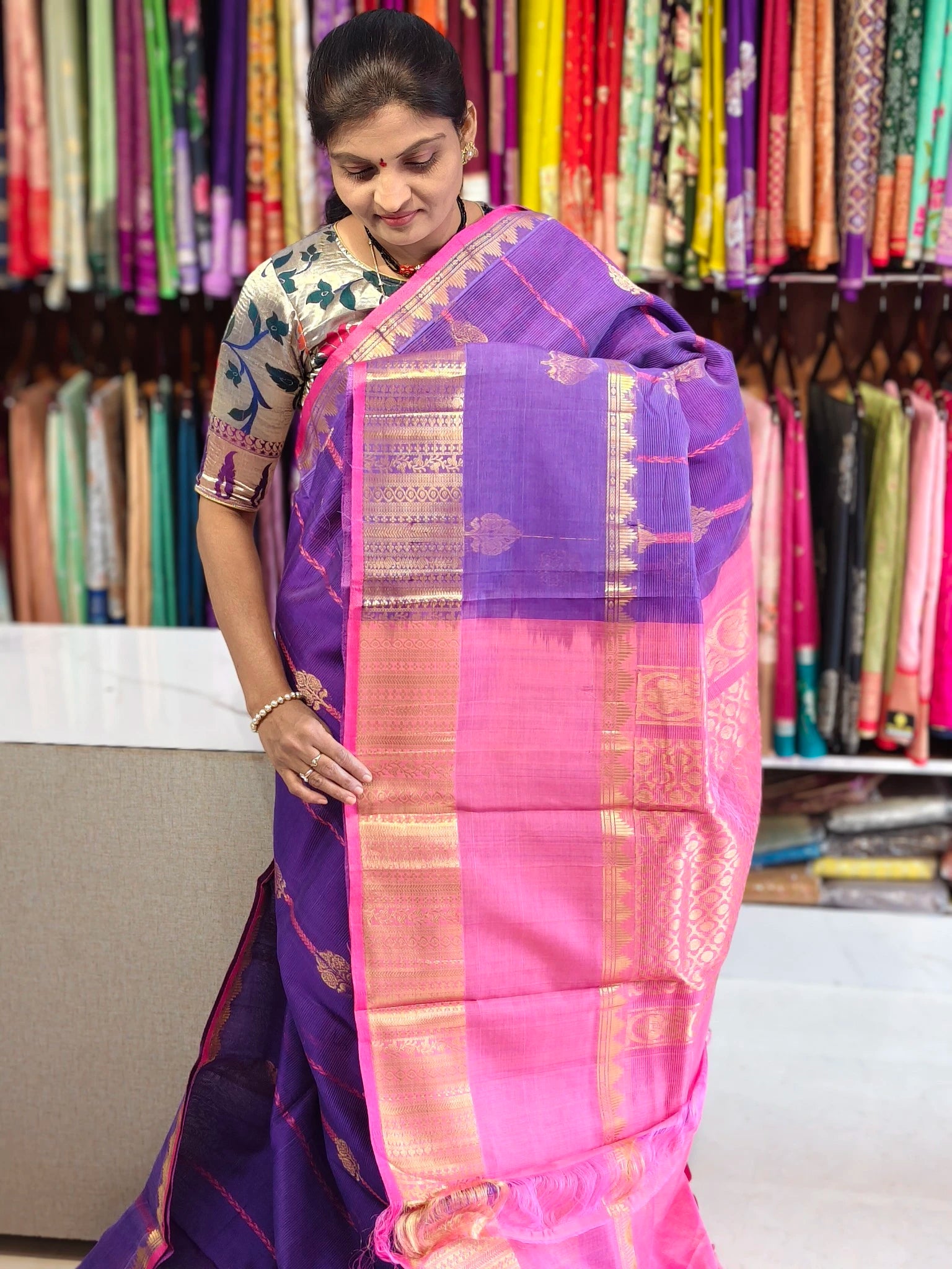 Handloom Mangalagiri pattu