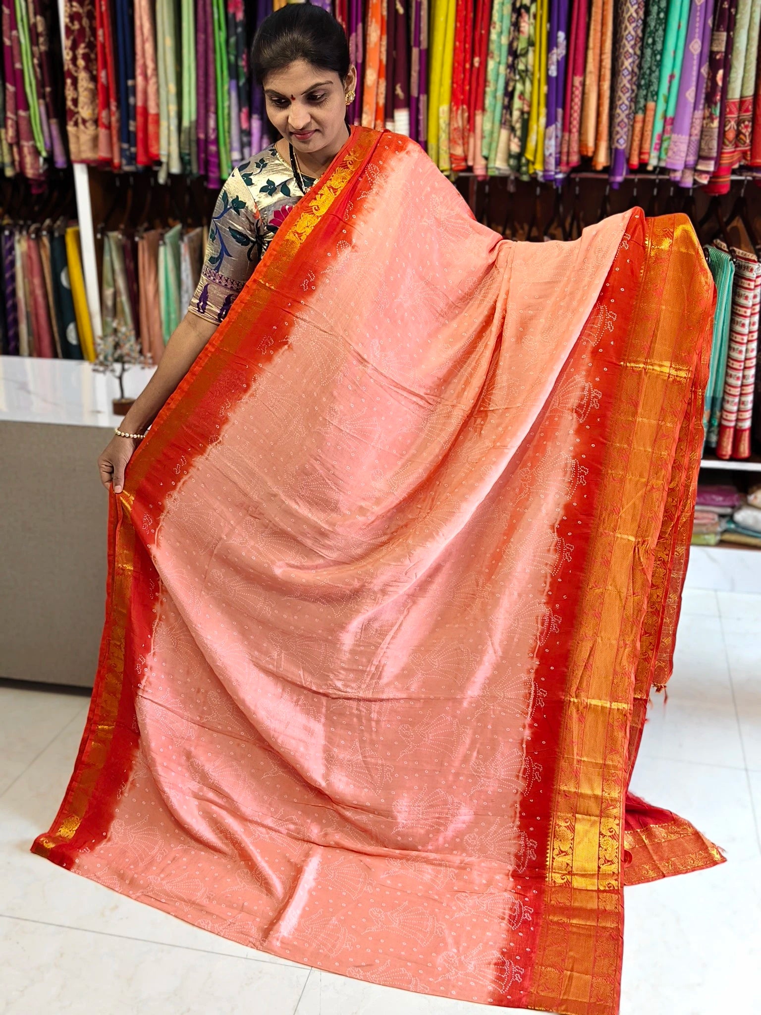 Mangalagiri hand digital print saree