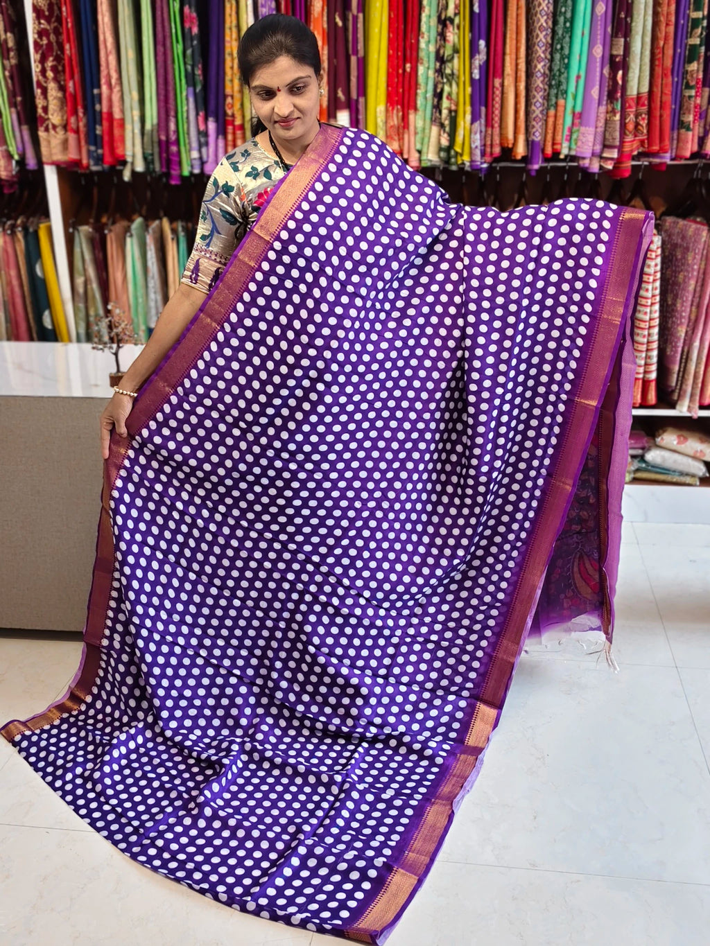 Mangalagiri hand digital print saree