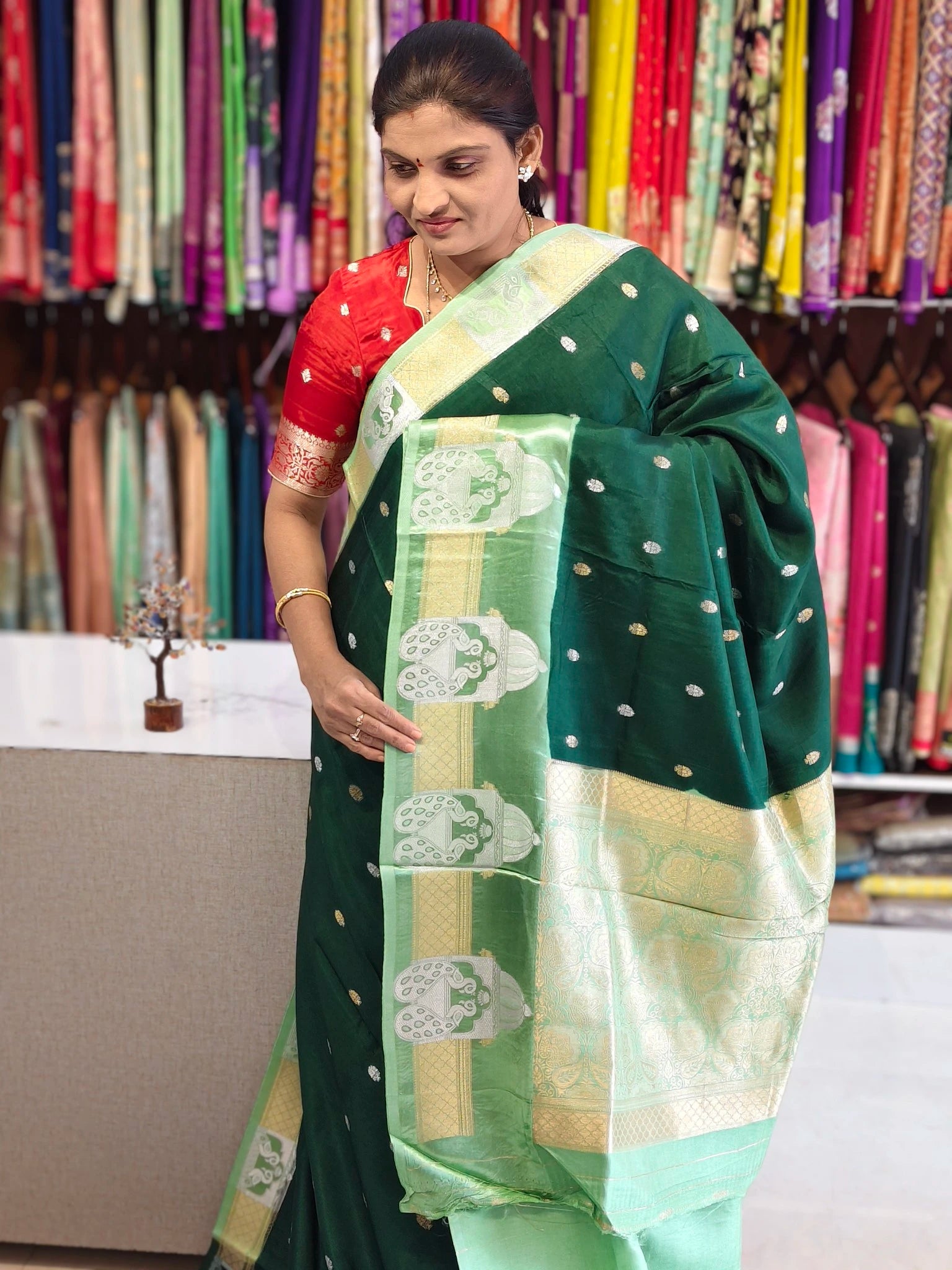 Tussar georgette saree