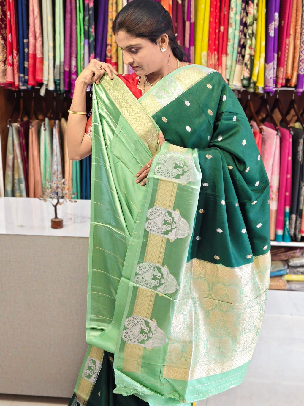 Tussar georgette saree