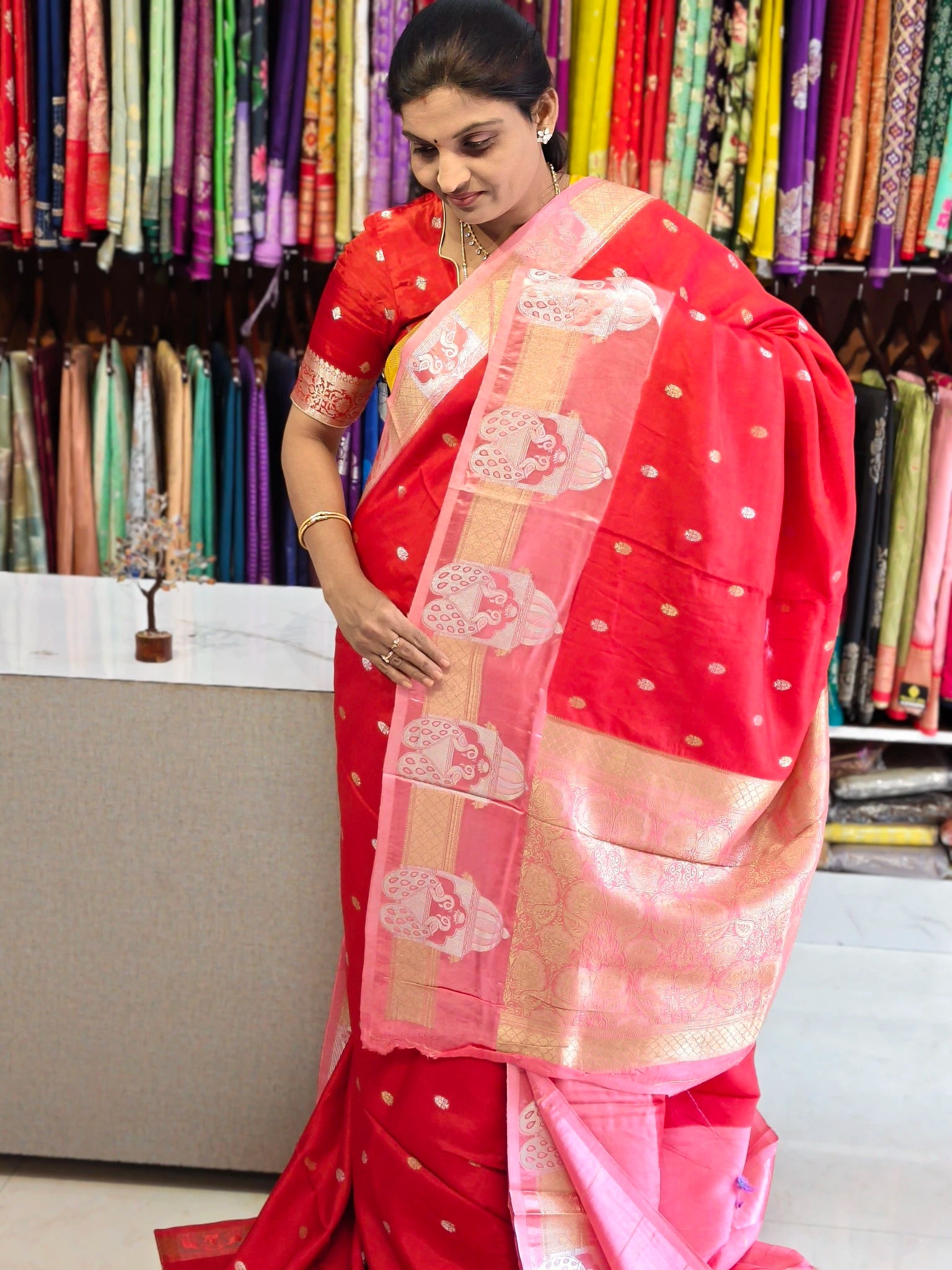 Tussar georgette saree