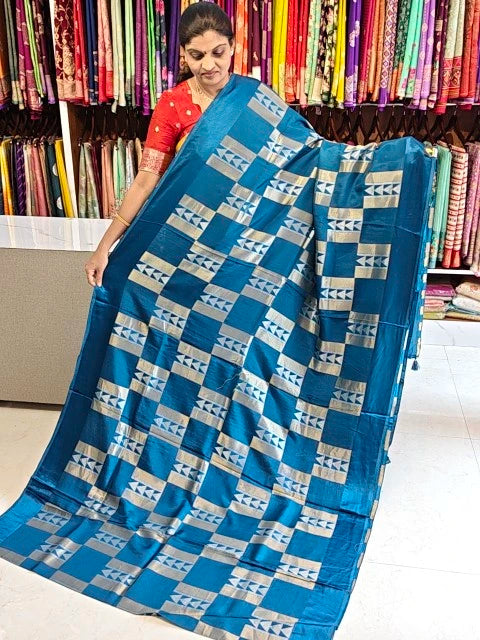 Satin georgette saree
