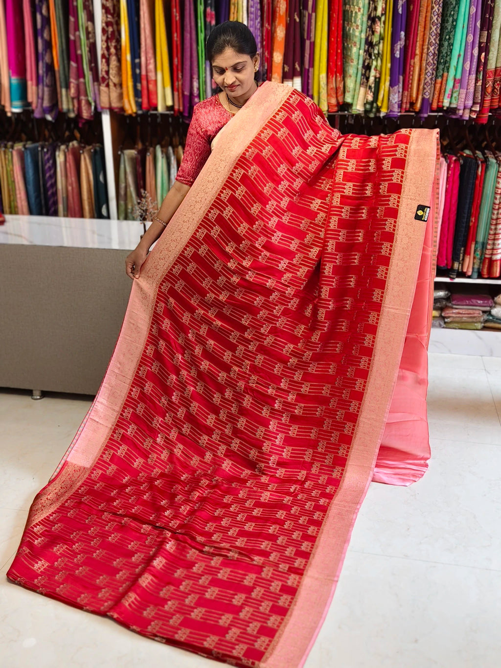 Satin Banarasi saree