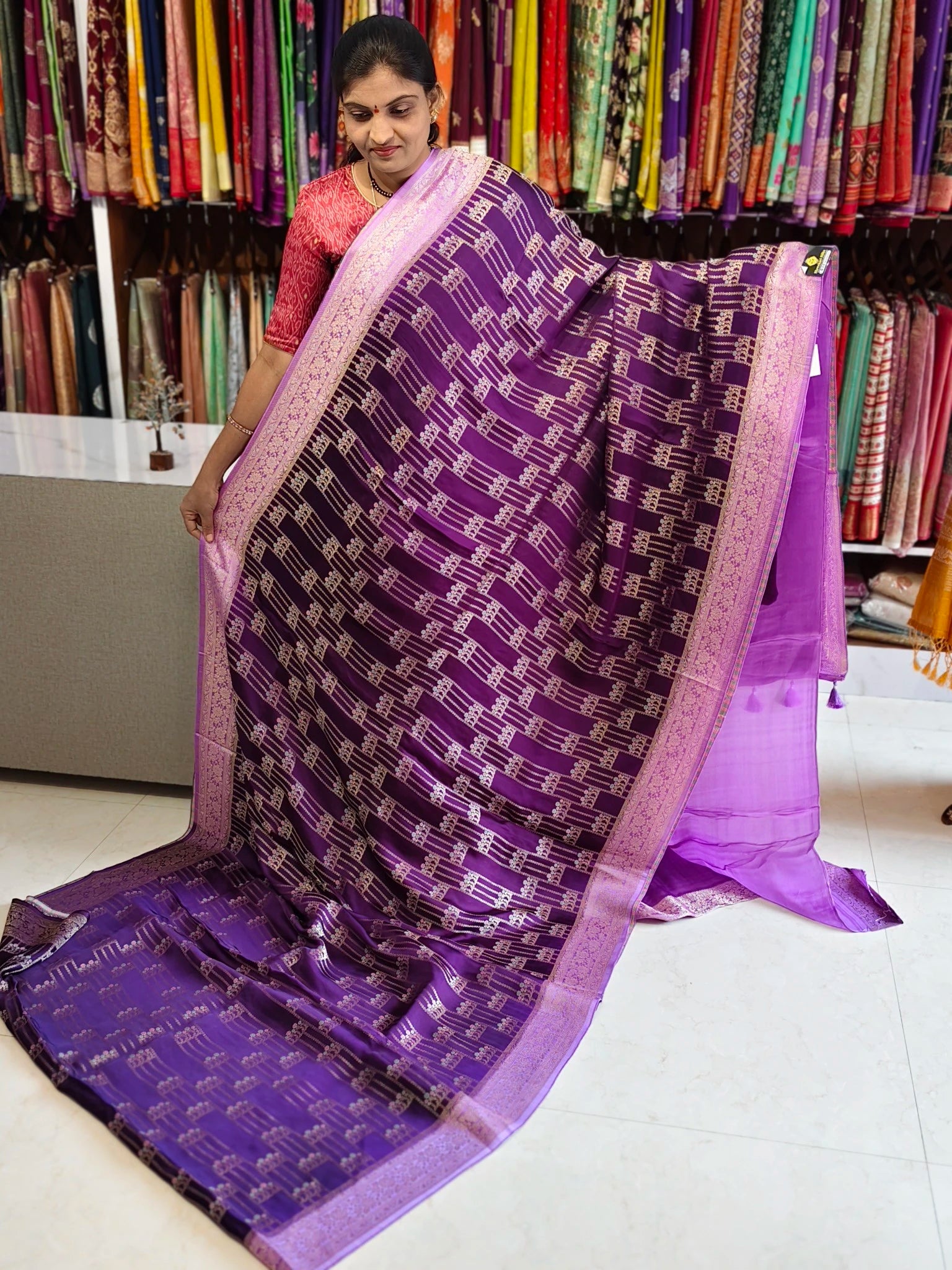 Satin Banarasi saree