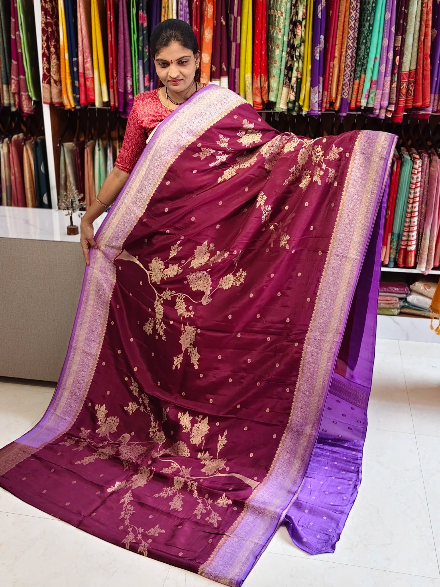 Tussar georgette saree
