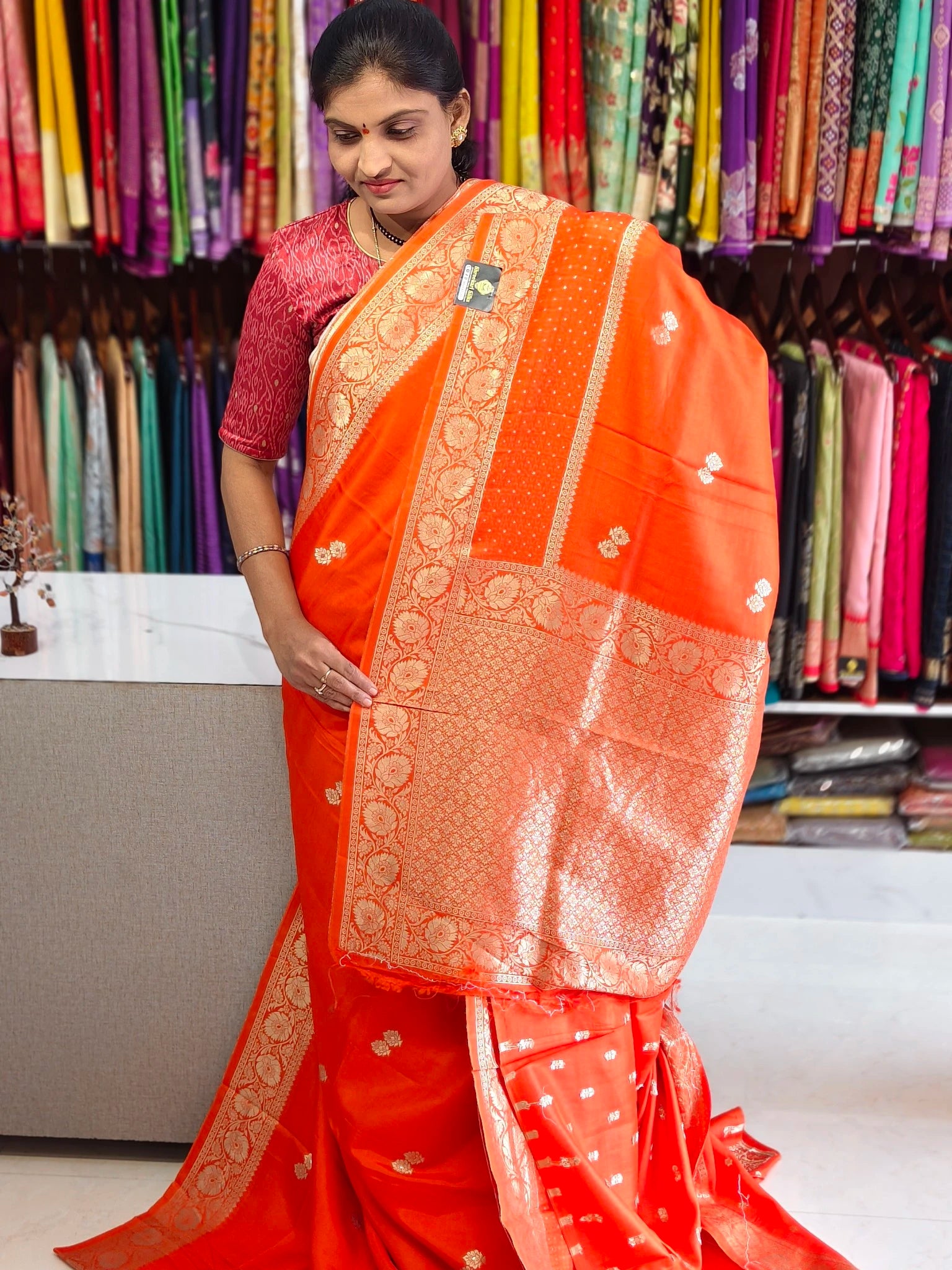 Tussar georgette saree