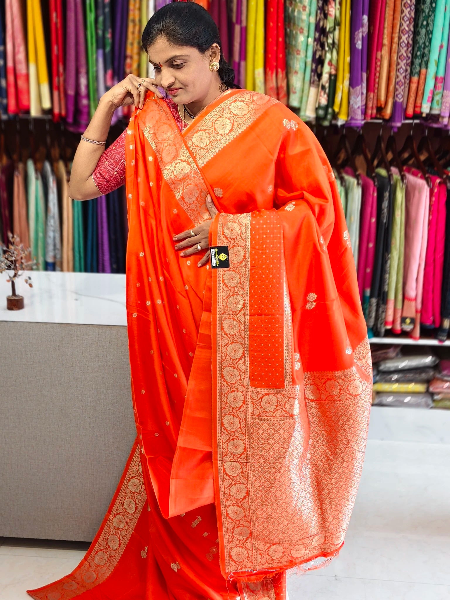 Tussar georgette saree