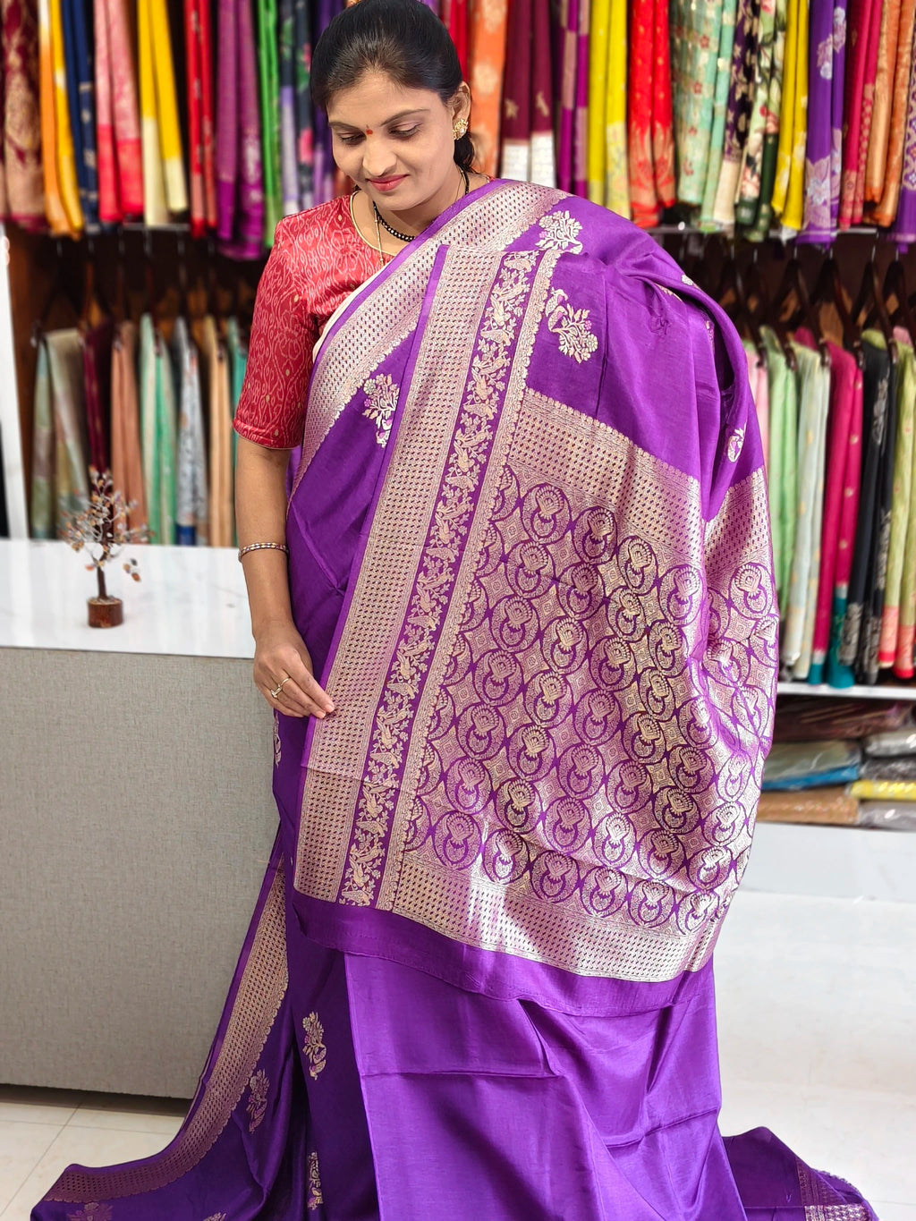 Tussar georgette saree
