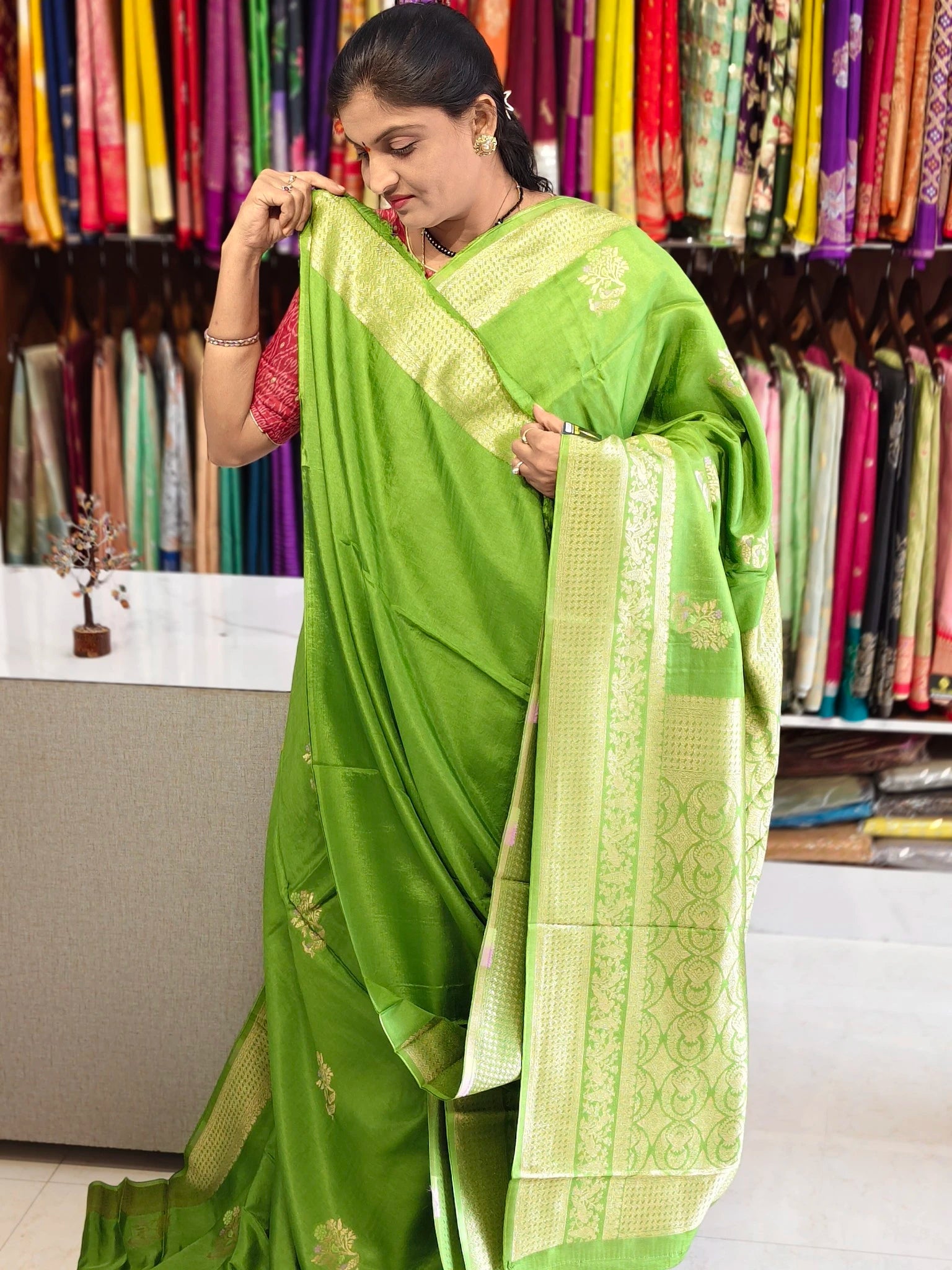 Tussar georgette saree